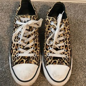 Vintage Converse Leopard Low Top, Size 9